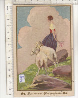 PO1248C#  BUONA PASQUA - ILLUSTRATORI T.CORBELLA - ART DECO - DONNE GREGGE PECORE  VG 1930 - Corbella, T.