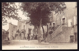 CPA ANCIENNE- FRANCE- LA CAVALERIE (12)- LES REMPARTS- LE POURTALOU AVEC ANIMATION- GROS ARBRE- VIEILLES MAISONS - La Cavalerie