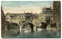 BATH : PULTENEY BRIDGE / POSTMARKS & ADDRESS - BATH / INGATESTONE, STOCK, THE BEAR INN - Bath