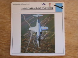 AERITALIA LOCKHEED F-104S Starfighter  Intecepteur Défense Aérienne FICHE AVION Avec Description   Aircraft Aviation - Avions