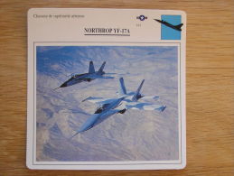 NORTHROP YF-17A Chasseur FICHE AVION Avec Description   Aircraft Aviation - Airplanes