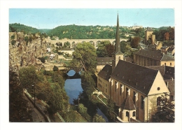 Cp, Luxembourg, Luxembourg Ville, Rochers Du Bock-Stierchen, Viaduc De Clausen, Porte De Trêves, ..., Voyagée - Luxembourg - Ville