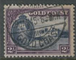 GOLD COAST 1938 2/- Blue And Violet SG130a U EL221 - Goldküste (...-1957)