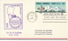 USA 1967 12TH WORLD JAMBOREE POSTCARD FDC - Lettres & Documents