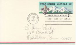 USA 1967 12TH WORLD JAMBOREE POSTCARD FDC - Briefe U. Dokumente