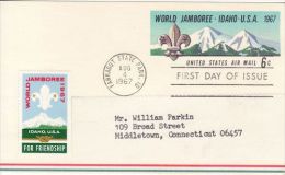 USA 1967 12TH WORLD JAMBOREE POSTCARD FDC - Briefe U. Dokumente