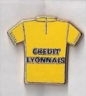 Pin's Maillot Jaune Crédit Lyonnais. Decat - Radsport