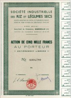 Action Industrielle Des Riz Et Legumes Secs 1956 Marseille - Agriculture