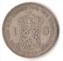 PAYS-BAS  1  GULDEN  1923  ARGENT - 1 Florín Holandés (Gulden)