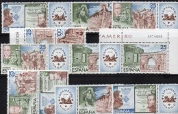 Kunst Gemälde Spanien 2471/4 8ZD Plus Block 21 ** 19€ ESPAMER Madrid 1980 History Art M/s Philatelic Se-tenant Bf Espana - Paintings