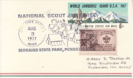 USA 1977 NATIONAL SCOUT JAMBOREE  COMMEMORATIVE POSTCARD - Covers & Documents