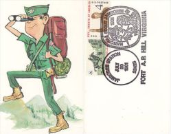 USA 1981 NATIONAL SCOUT JAMBOREE  COMMEMORATIVE POSTCARD - Storia Postale