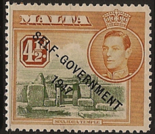 MALTA 1948 4 1/2d Self Government SG 241 HM VD671 - Malte (...-1964)