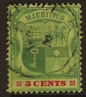 MAURITIUS 1900 3c Coat Of Arms SG 140 U MQ151 - Mauritius (...-1967)