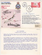Signed RAF Flight Cover 1975,  Airplane, Militaria, Army, France War History , Aisne - Covers & Documents