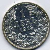 Ferdinand - 1 Lv- Bulgaria 1913 Year - Silver Coin - Bulgaria