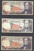 VENEZUELA . LOT DE 3 BILLETS   . - Venezuela