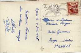 731 - Postal Lugano 1948 Suiza - Briefe U. Dokumente