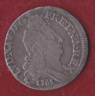 LOUIS XIV / IO SOLS AUX QUATRE COURONNES / 1705 METZ - 1643-1715 Luis XIV El Rey Sol