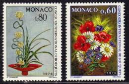 MONACO Fleurs Et Bouquets (Yvert 1035/36) . Neuf Sans Charniere. ** MNH - Sonstige & Ohne Zuordnung