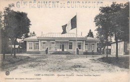 CAMP DE CHALONS QUARTIER NATIONAL ANCIEN PAVILLON IMPERIAL + CACHET RECTO-VERSO 6eme REGIMENT DE CUIRASSIERS - Camp De Châlons - Mourmelon
