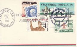 USA 1985  SCOUTING  POSTCARD WITH POSTMARK - Briefe U. Dokumente