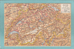 SUISSE  -  22  CANTONS  - CARTE GEOGRAPHIQUE  ( Echelle  0 / 40 K ) -  TRES BELLE CARTE  - - St. Anton