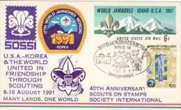 USA / SOUTH KOREA 1991 17TH WORLD JAMBOREE MONDIAL SOUTH KOREA POSTCARD - Briefe U. Dokumente