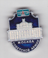 USSR Russia Old Pin Badge - Touristic Badge - Moskow - Theater Of The Soviet Army - Bière