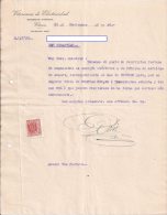 Doc, Vitoriana De Electricidad, Sello Rojo 25 Cts. 23 Nov 1948 - Revenue Stamps