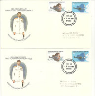 Premiere Expedition Aerienne Antarctique Richard Byrd En 1929 (avion Ford Trimotor) 2 FDC´s - FDC