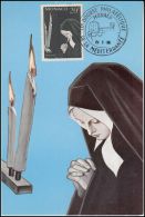 Monaco 1958,  Maximum Card "Bernadette As A Nun Of The Sisters Of Mercy In Prayer" - Maximumkaarten