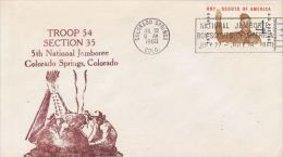 USA 1960  5TH  NATIONAL  JAMBOREE COLORADO SPRINGS COMMEMORATIVE  COVER - Covers & Documents