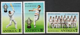 Barbuda 1975 - World Cup Cricket Winners SG246-248 MNH Cat £8.50 SG2015 - Barbuda (...-1981)