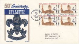 USA 1960  50TH ANNIVERSARY BOY SCOUT OF AMERICA  FDC - Covers & Documents