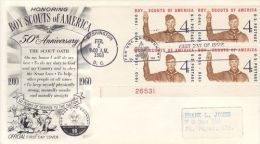 USA 1960  50TH ANNIVERSARY BOY SCOUT OF AMERICA  FDC - Covers & Documents