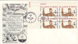 USA 1960  50TH ANNIVERSARY BOY SCOUT OF AMERICA  FDC - Covers & Documents