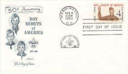 USA 1960  50TH ANNIVERSARY BOY SCOUT OF AMERICA  FDC - Lettres & Documents