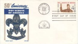 USA 1960  50TH ANNIVERSARY BOY SCOUT OF AMERICA  FDC - Lettres & Documents