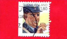 FINLANDIA - SUOMI - Usato - 1988 - Servizio Postale - Postini - Postman - 1,80 Mk - Usati
