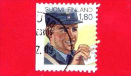 FINLANDIA - SUOMI - Usato - 1988 - Servizio Postale - Postini - Postman - 1,80 Mk - Gebraucht