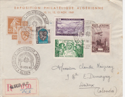 ALGERIE  JOLIE LETTRE  CACHET D'ARRIVEE 1949 - Lettres & Documents