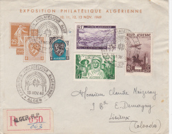 ALGERIE  JOLIE LETTRE  CACHET D'ARRIVEE 1949 - Brieven En Documenten