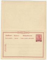 Germany 1910 Ottoman Empire - Postal Stationery Card With Reply - Deutsche Post In Der Türkei