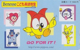 Carte Prépayée JAPON - Manga  -Animal - Oiseau HIBOU - OWL Bird JAPAN Prepaid Card - EULE Vogel Tosho Karte - 2361 - Uilen