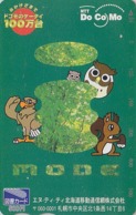 Carte Japon - Animal - Oiseau HIBOU & ECUREUIL - OWL Bird  & SQUIRREL Japan Tosho Card - EULE & EICHHÖRNCHEN - 2373 - Uilen