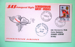 Trinidad & Tobago 1969 First Flight Cover Trinidad To Oslo - Flag And Map In Gold - Goose In Cancel - Trindad & Tobago (1962-...)