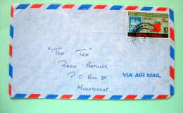 Trinidad & Tobago 1972 Cover To Montserrat - Stamp On Stamp - Ship - Map - Trinidad En Tobago (1962-...)