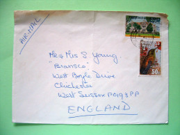 Trinidad & Tobago 1992 Cover To England - Birds Hummingbird - National Museum And Art Gallery Cent. - Trinidad & Tobago (1962-...)