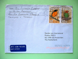 Trinidad & Tobago 2001 Cover To Holland - Birds Semp - Tanager - Trinidad & Tobago (1962-...)